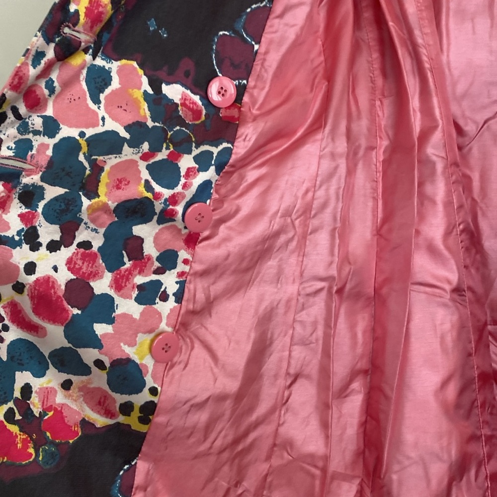 NWT Vertigo Paris New Colorful Double-Breasted Trench Coat SZ Medium - Picture 8 of 12